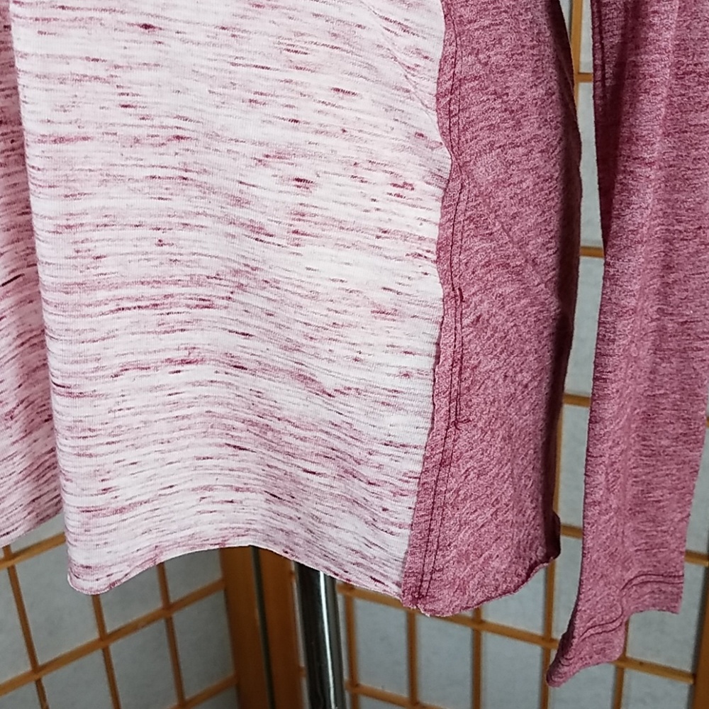 Anthropologie t.la heathered maroon cowl neck top - Picture 4 of 8